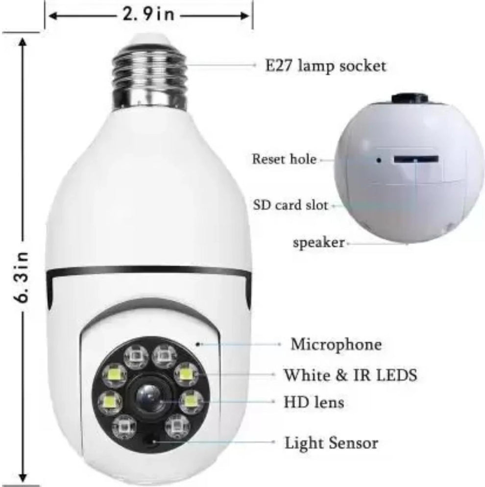 💡 Smart WiFi Bulb CCTV Camera 📷