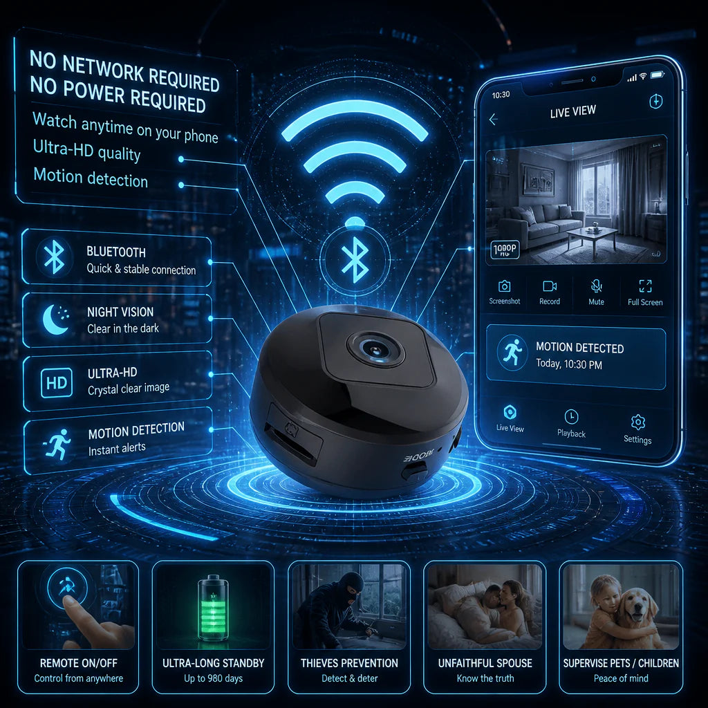 Mini HD WiFi Security Camera – 1080P Wireless Magnetic Cam with Night Vision & Motion Alerts